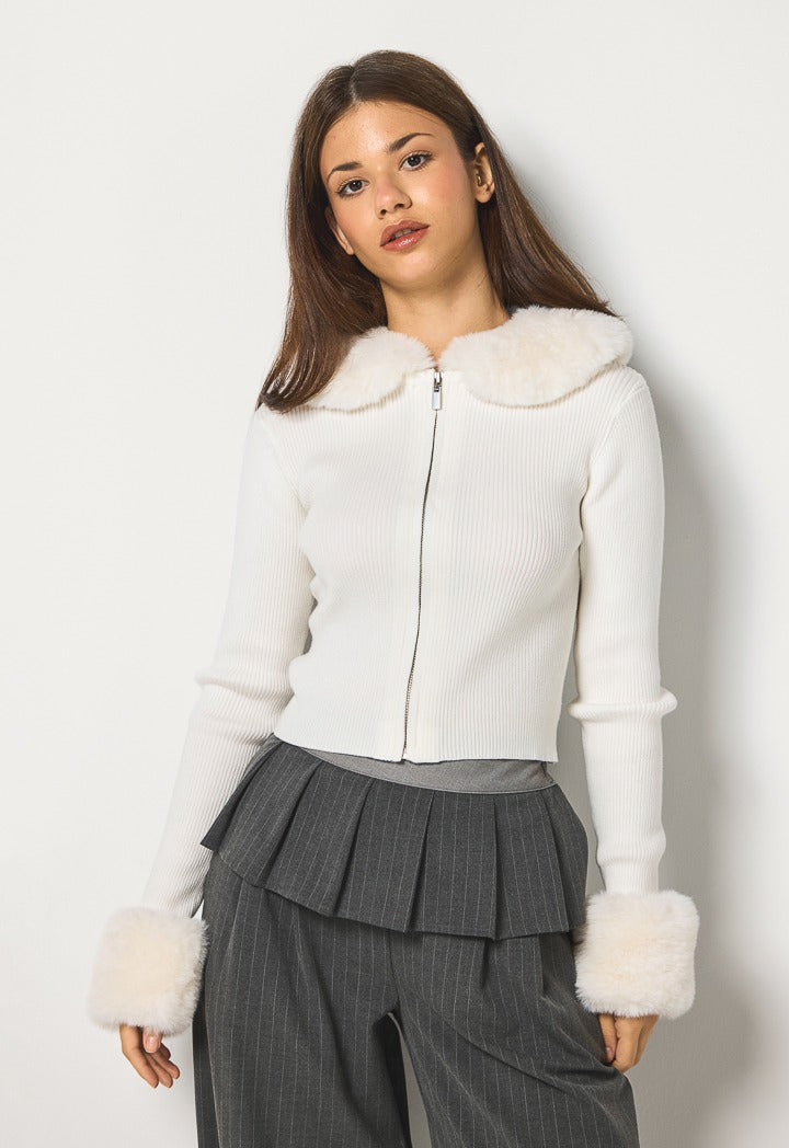 Hope Detachable Hems Jacket Off White