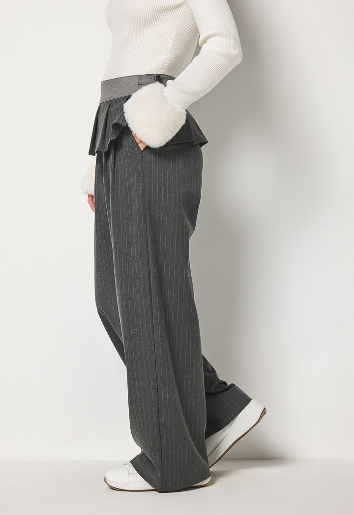 Hope Pleated Waist Trousers Grey