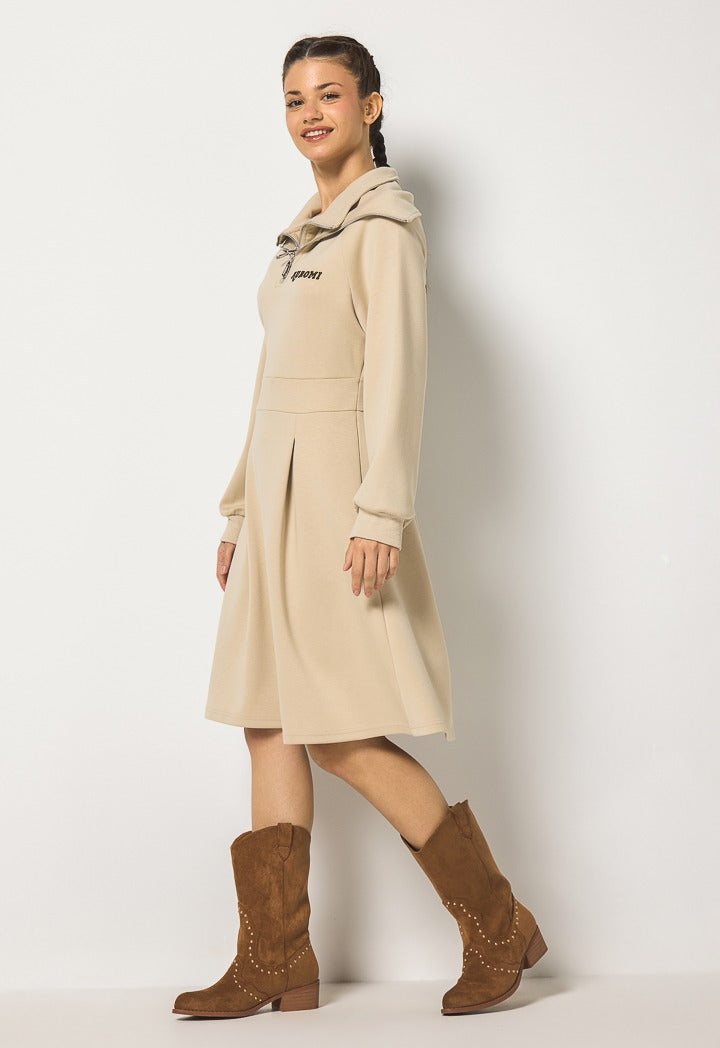 Hope My Melody Double Neck Dress Beige
