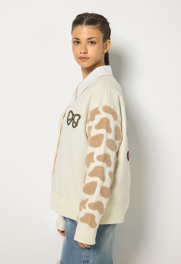 Hope My Melody Knitted Cardigan Ecru