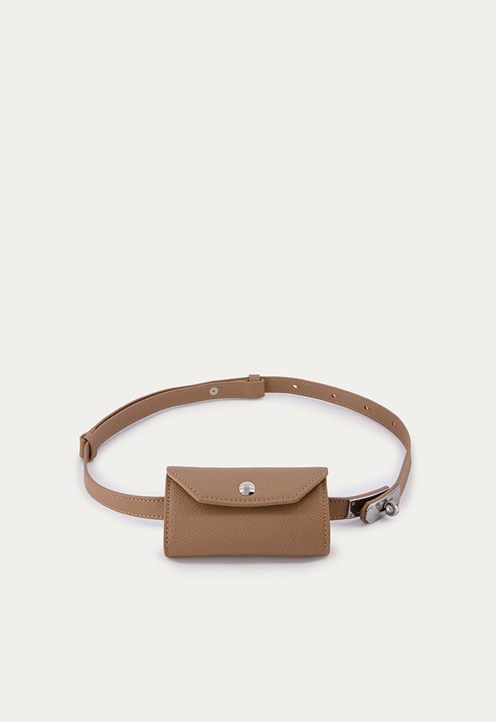 Leather Belt with Pouch