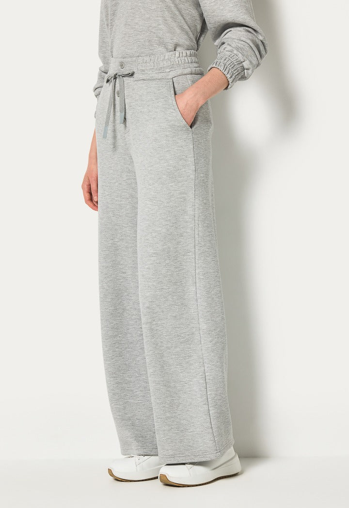 Hope Solid Wide Leg Sweatpants Grey