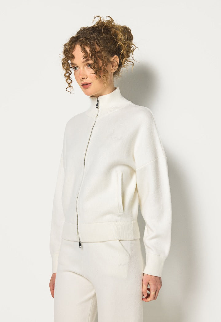 Hope Knitted Zipped Jacket Off White