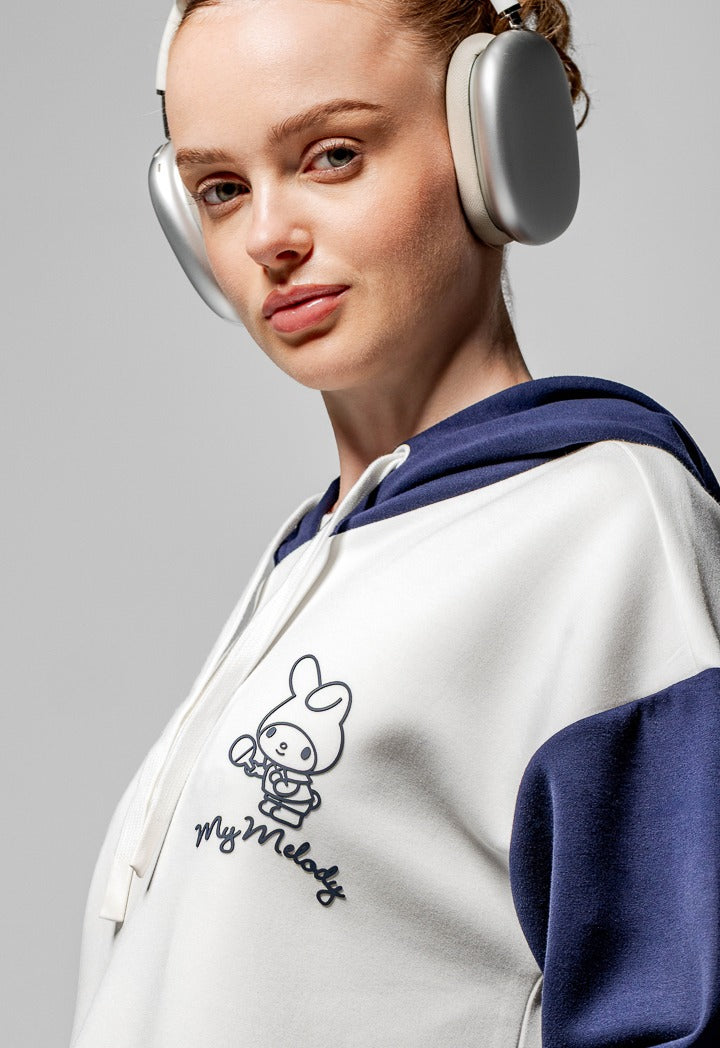 Hope My Melody Contrast Hoodie Off White