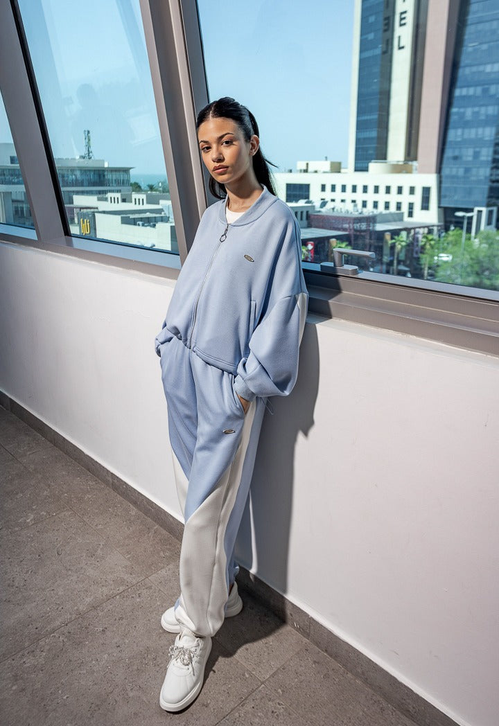 Hope Elastic Hems Sweatpants Light Blue