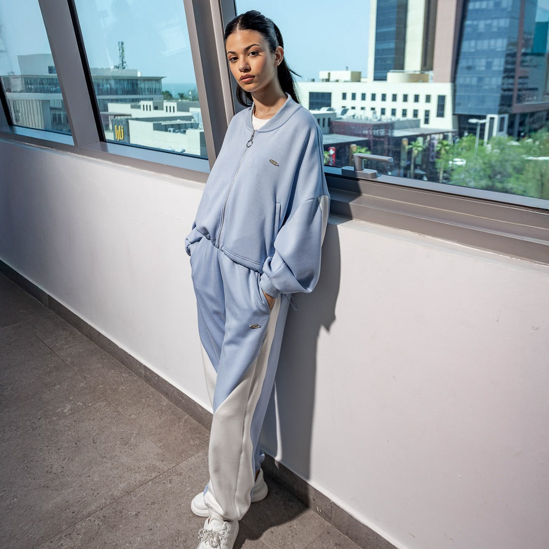 Hope Elastic Hems Sweatpants Light Blue