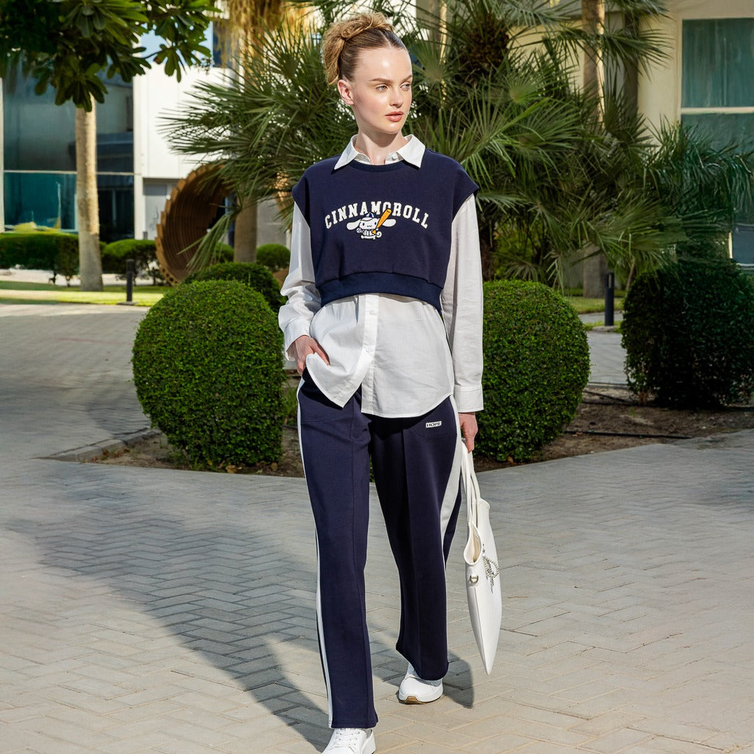 Hope Wide Leg Sweatpants Navy