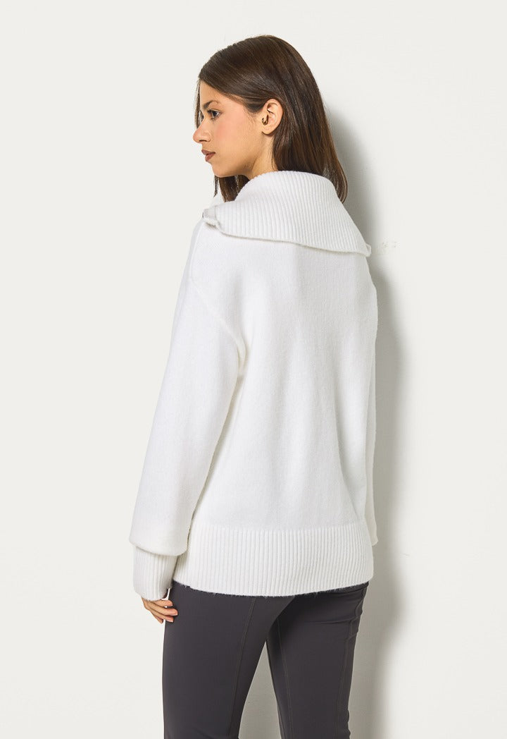 Hope Miffy Fleece Detailed Jumper Off White
