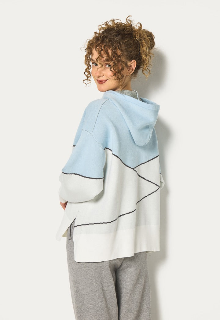 Hope Miffy Knitted Hoodie Light Blue