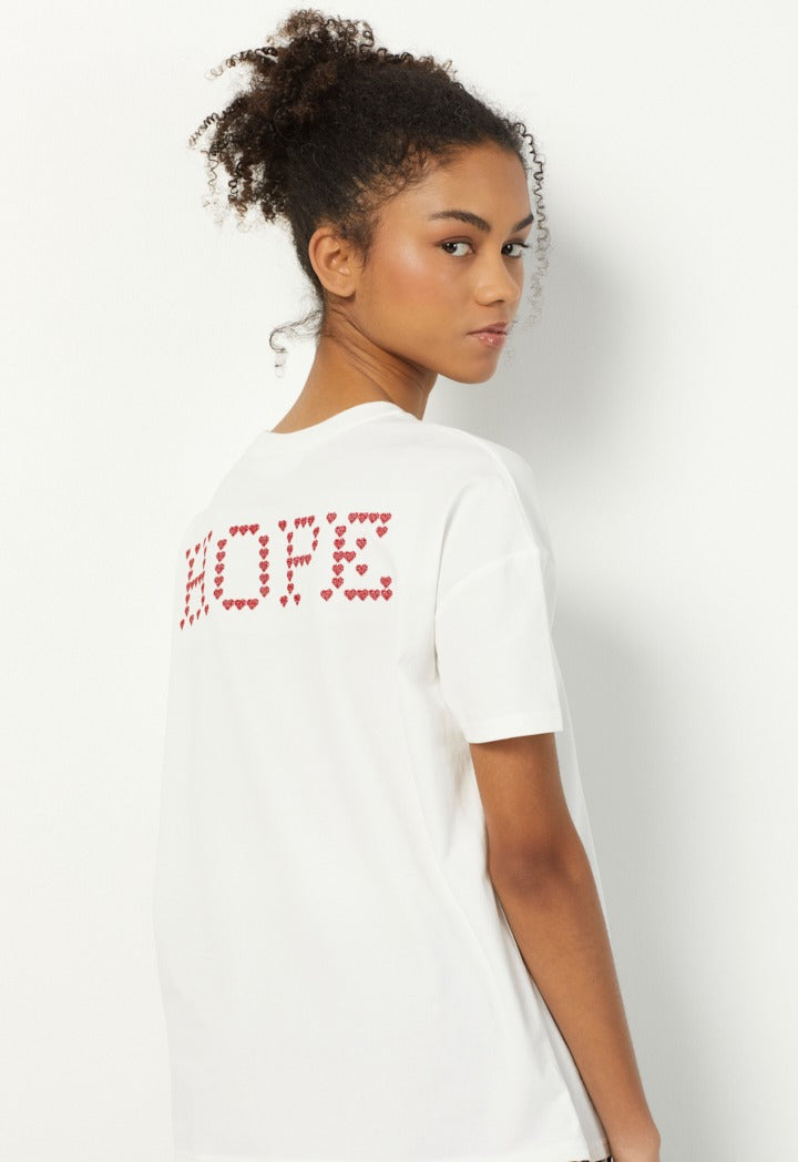 Hope Oversize Printed T-Shirt Off White