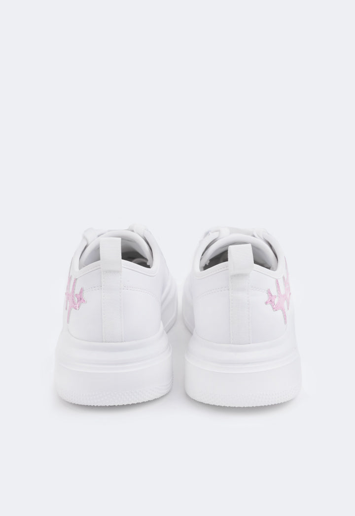 Hope Sparkle Pattern Sneakers White