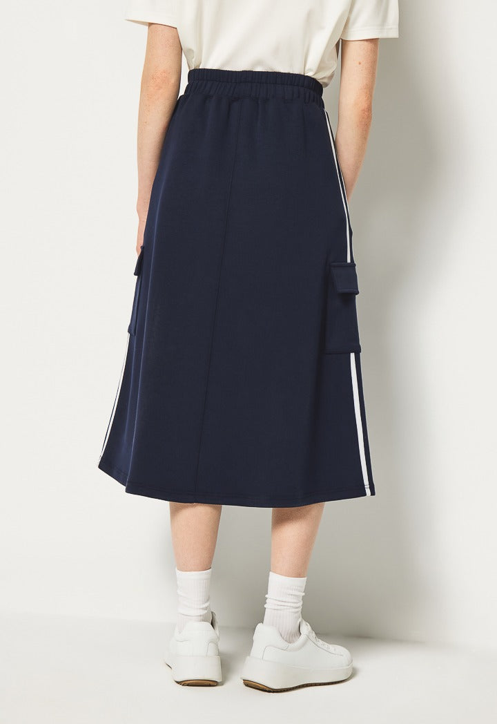 Hope Knitted Midi Skirt Navy