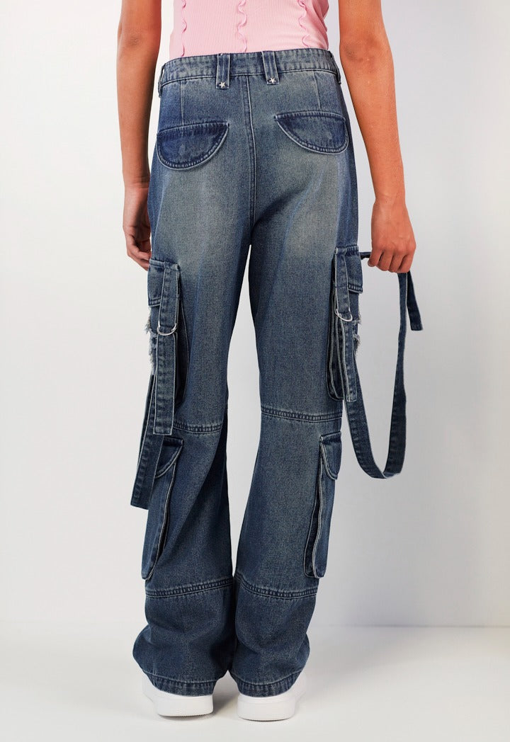 Hope Urban Cargo Jeans Blue