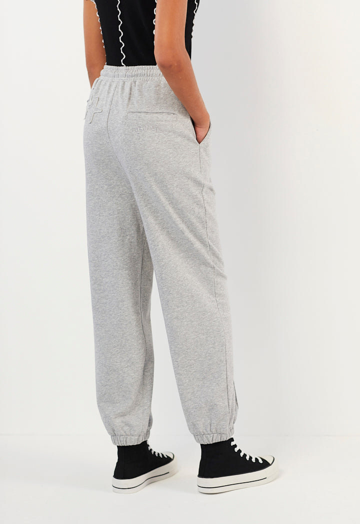 Hope Embroidered Sweatpants Grey Melange