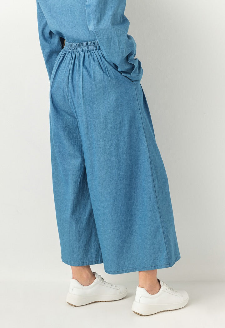Hope Tencel Palazzo Trousers Denim Blue