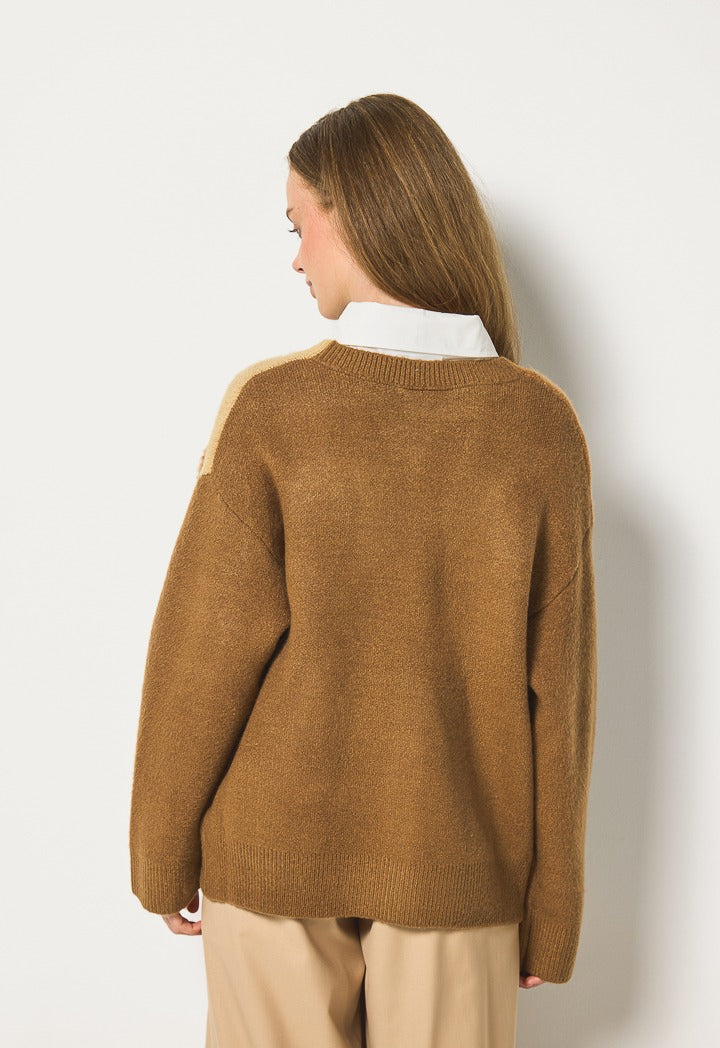 Hope Textured Shearling Cardigan Multi Color