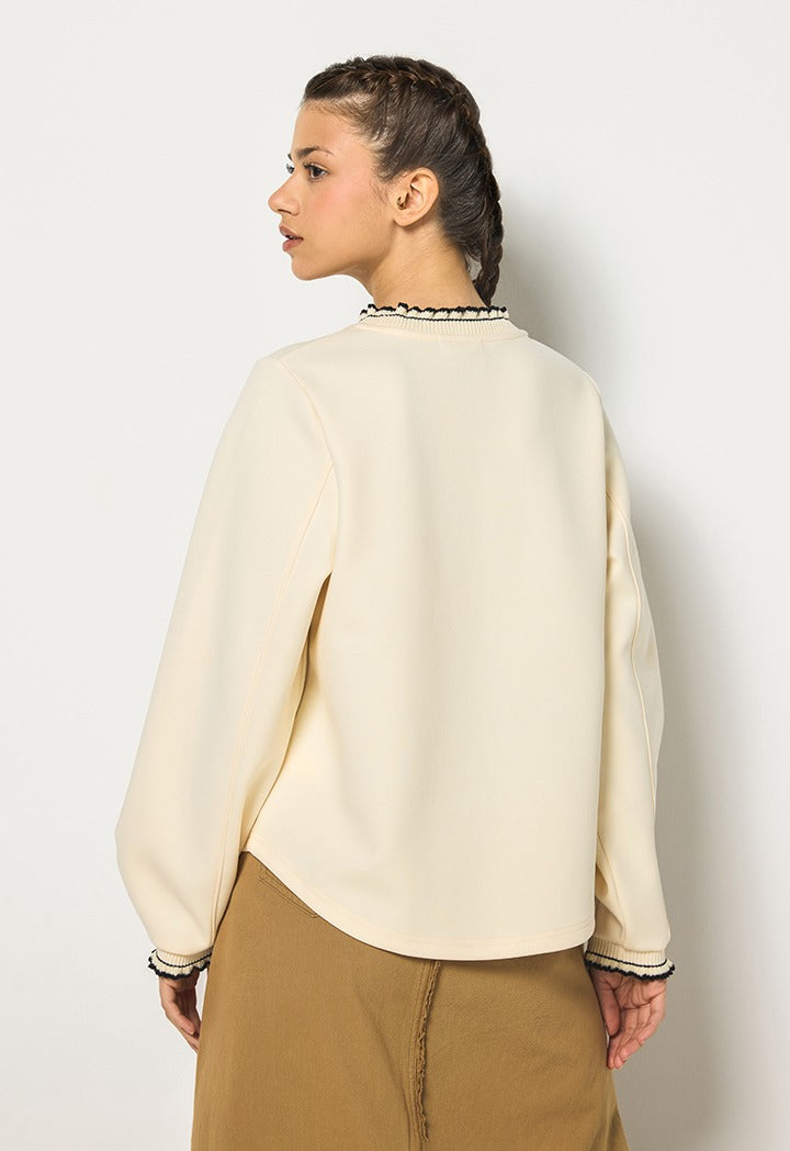 Hope Kuromi Knitted Sweatshirt Ecru