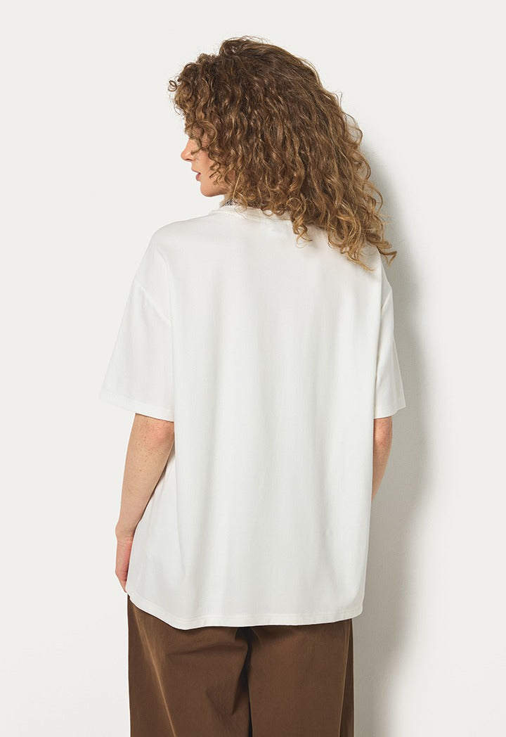 Hope Kuromi Fleece Detailed T-Shirt Off White