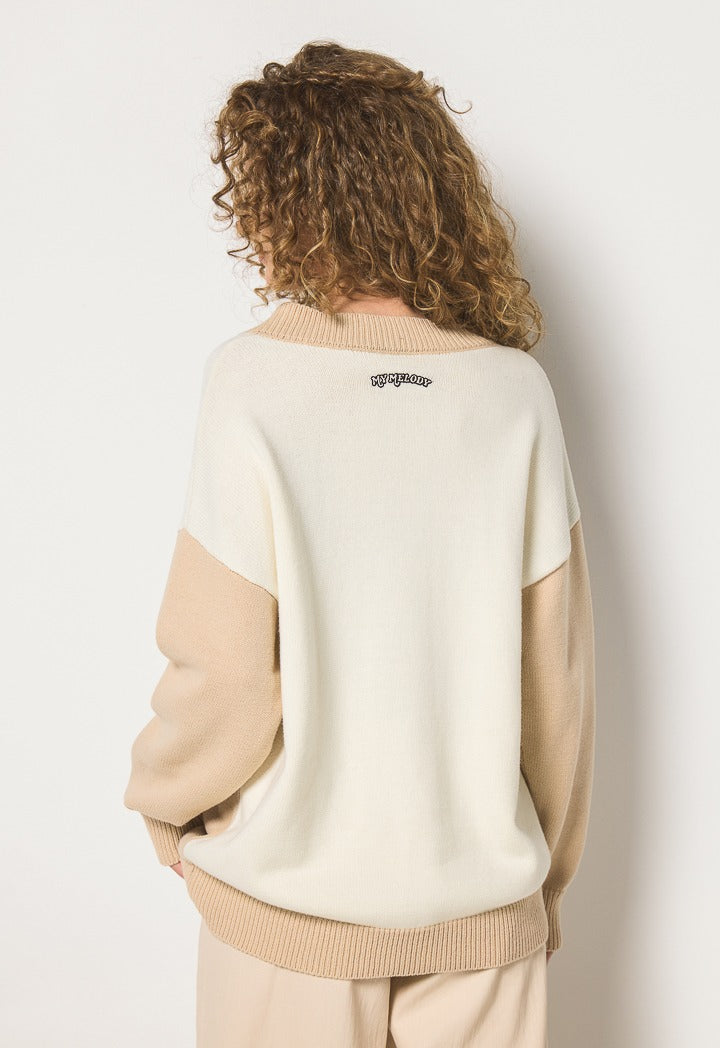 Hope My Melody Faux Fur Sweatshirt Beige