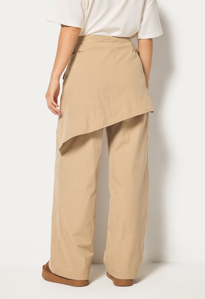 Hope Skirt Overlay Trousers Beige