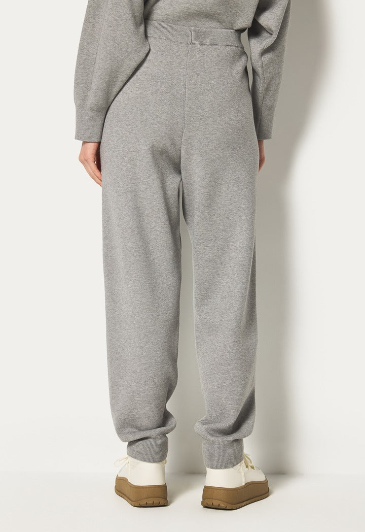 Hope Solid Knitted Sweatpants Grey Melange