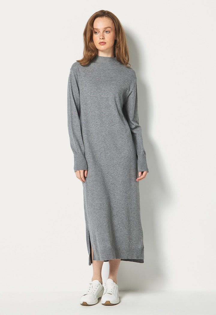 Hope Knitted Dress Combo (2Pcs) Grey
