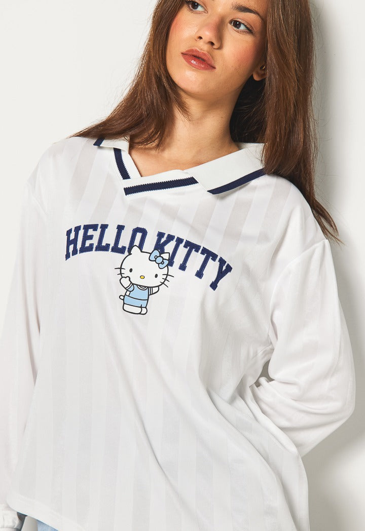 Hope Hello Kitty Striped Top Off White