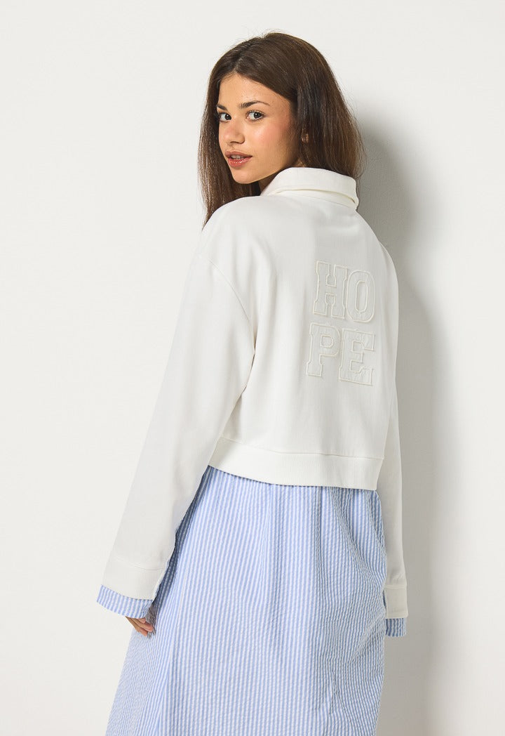 Hope Striped Skirt Sweat Dress Off White