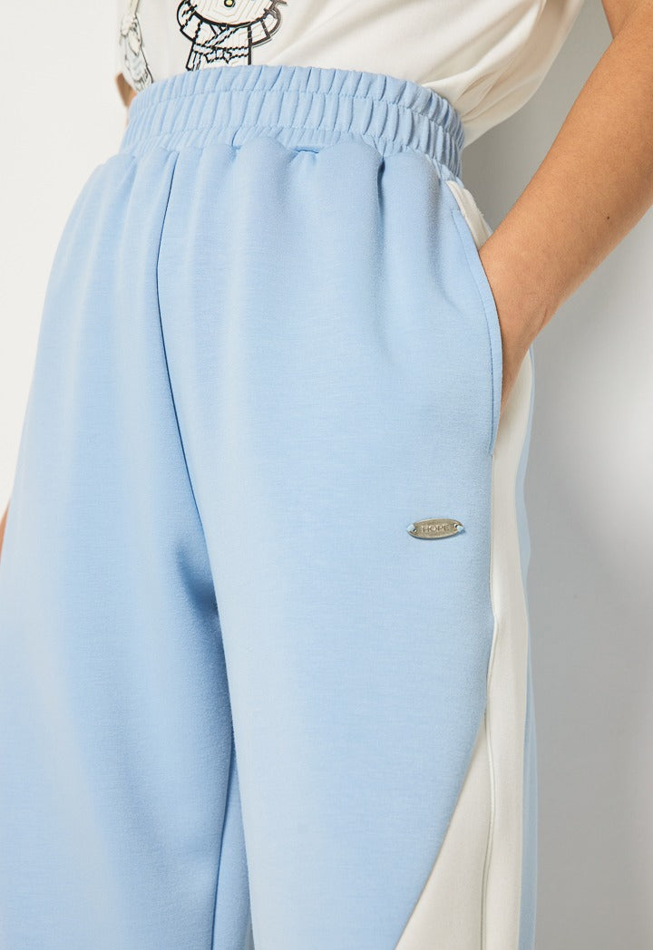 Hope Elastic Hems Sweatpants Light Blue