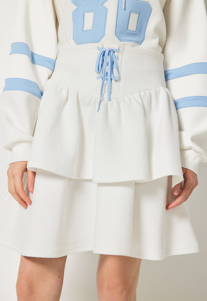 Hope Tiered Ruffled Skirt Off White