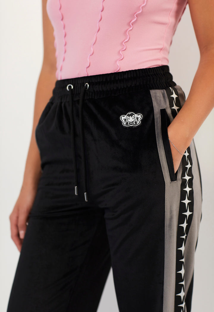 Hope Two Toned Relaxed Pants Black