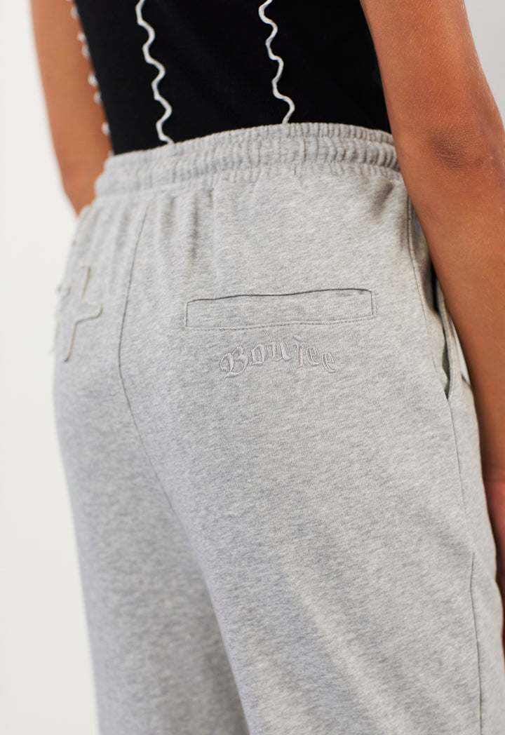Hope Embroidered Sweatpants Grey Melange