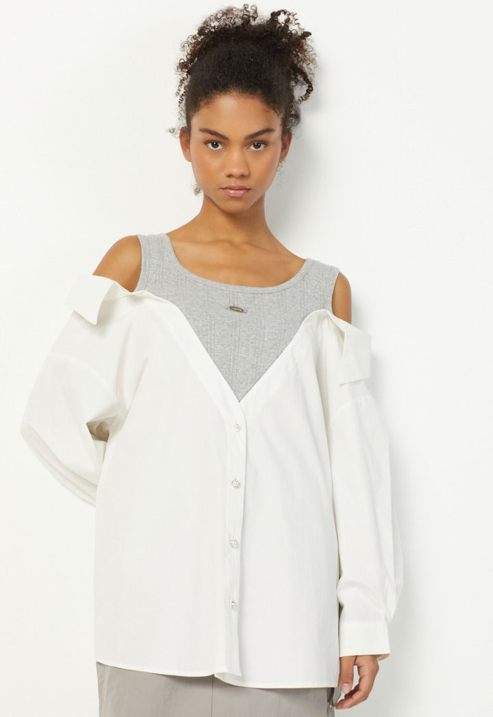 Hope Off Shoulders Shirt Off White