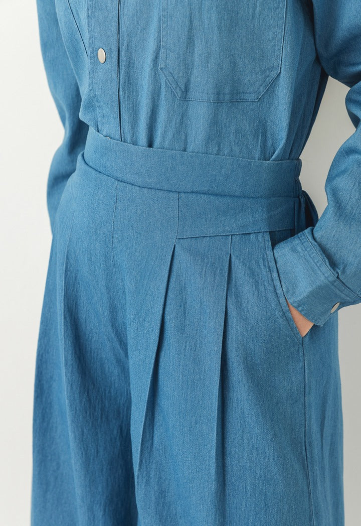 Hope Tencel Palazzo Trousers Denim Blue