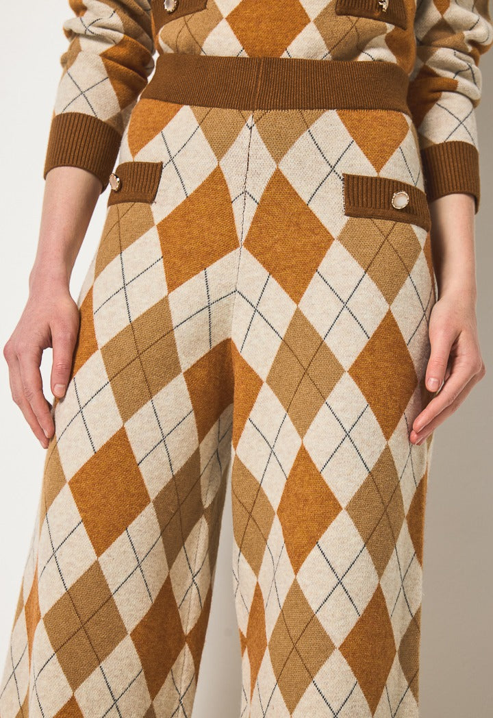 Hope Knitted Multicolor Trousers Multi Color