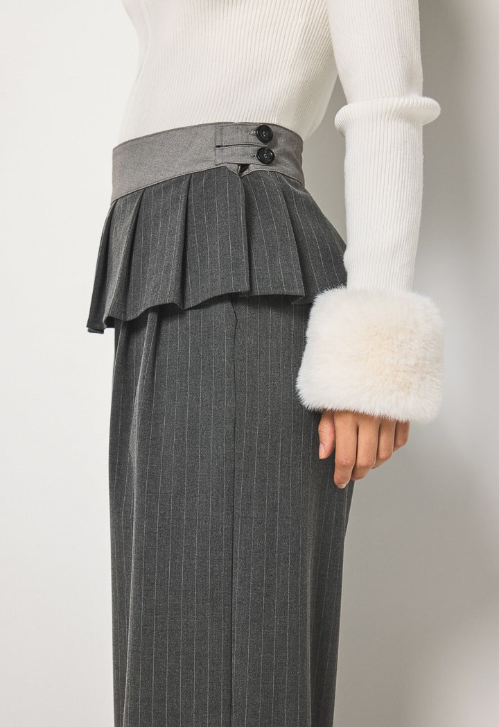 Hope Pleated Waist Trousers Grey