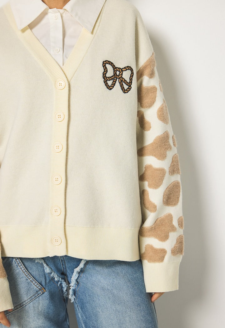 Hope My Melody Knitted Cardigan Ecru