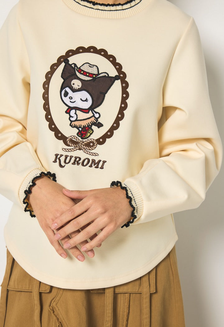 Hope Kuromi Knitted Sweatshirt Ecru