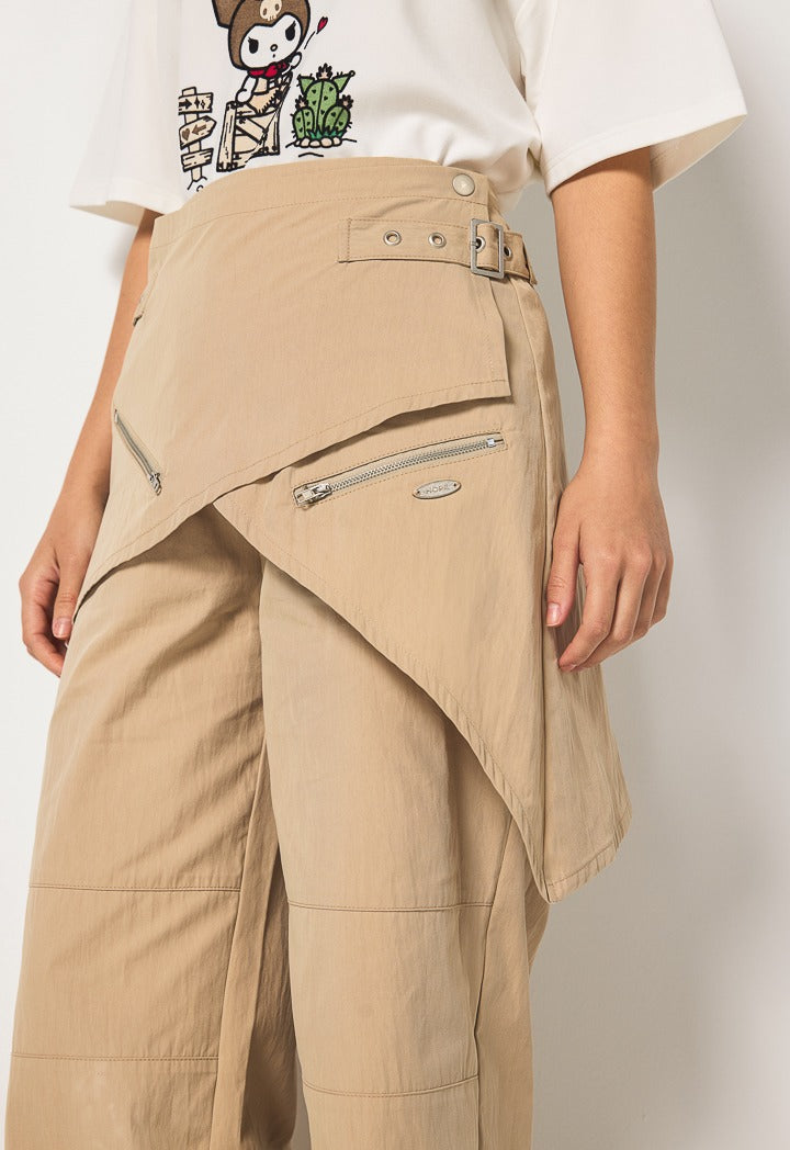 Hope Skirt Overlay Trousers Beige