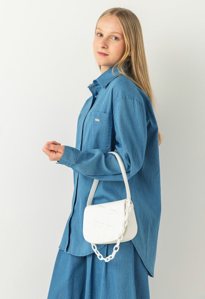 Hope Solid Tencel Shirt Denim Blue