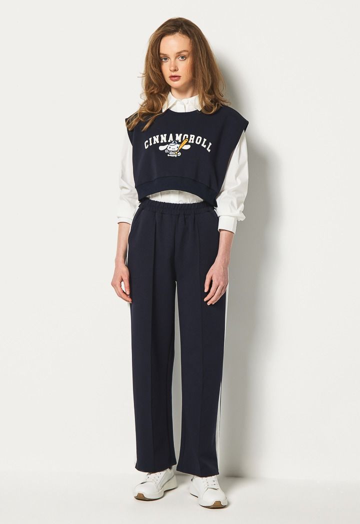 Hope Wide Leg Sweatpants Navy