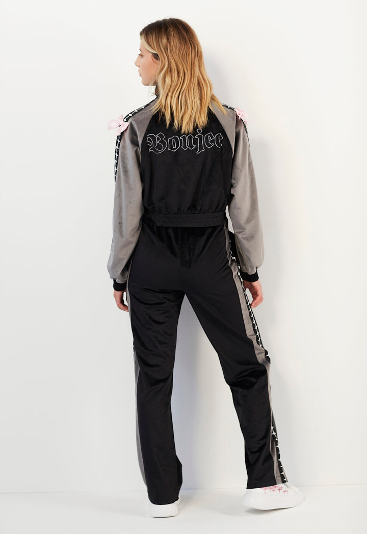 Hope Two Toned Relaxed Pants Black