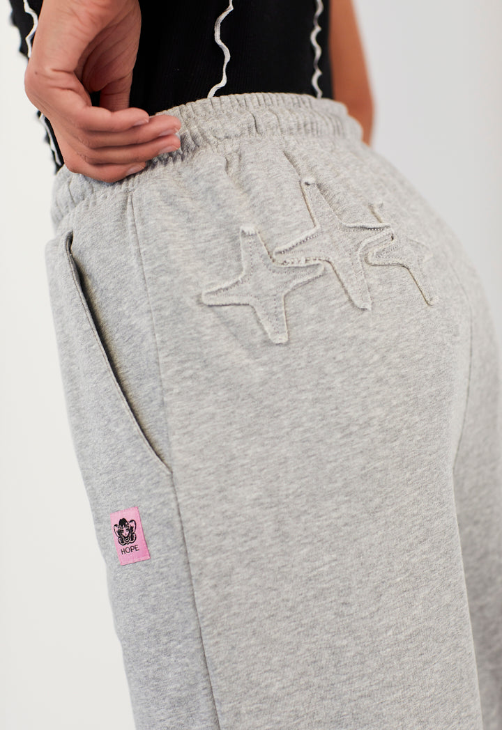 Hope Embroidered Sweatpants Grey Melange