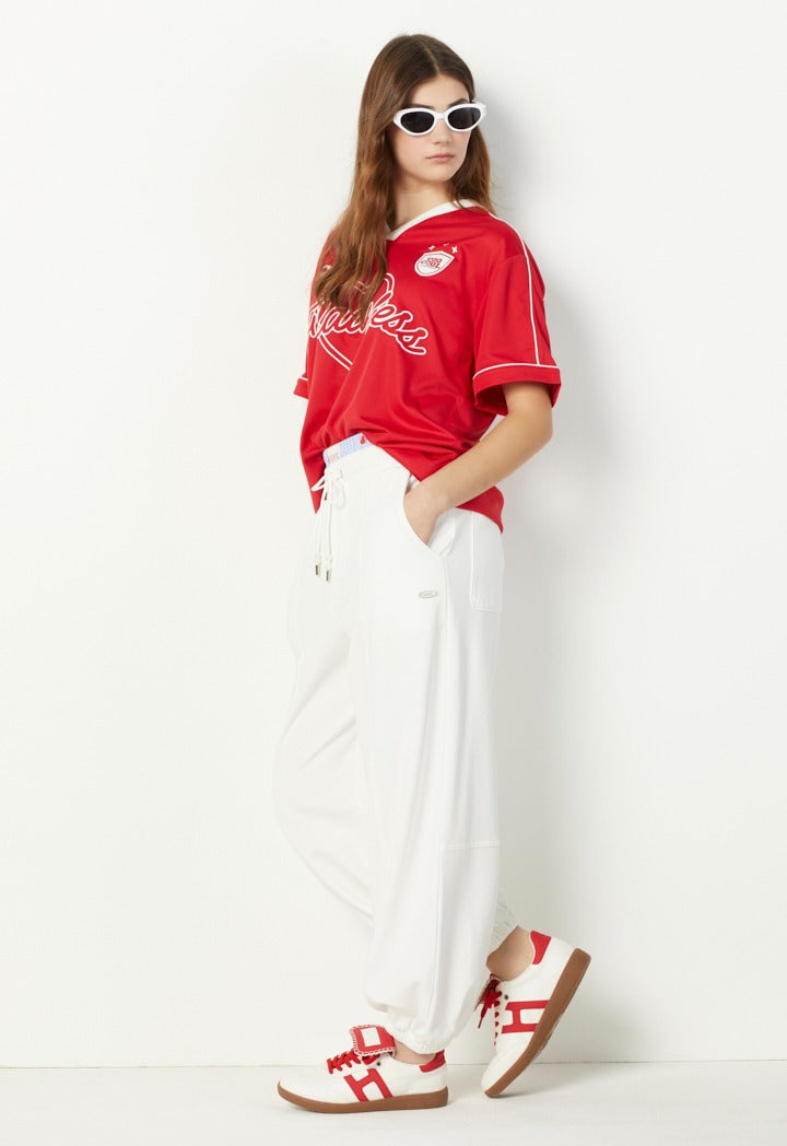 Hope Solid Double Waisted Sweatpants Off White