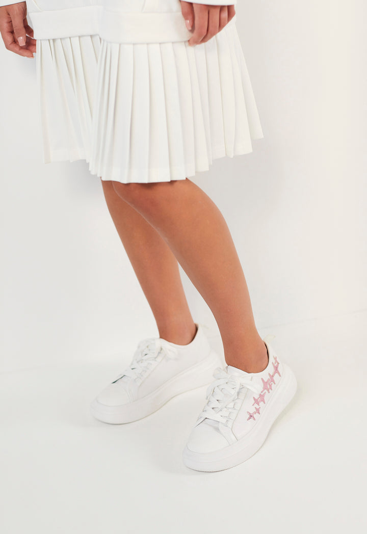 Hope Sparkle Pattern Sneakers White