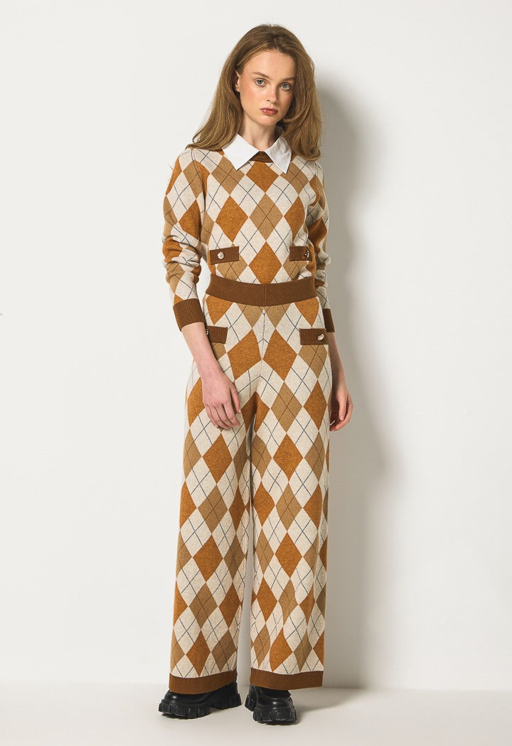 Hope Knitted Multicolor Trousers Multi Color