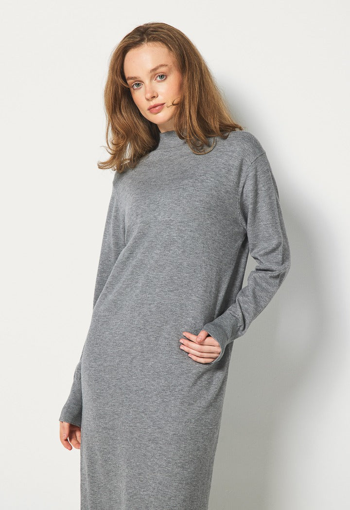 Hope Knitted Dress Combo (2Pcs) Grey