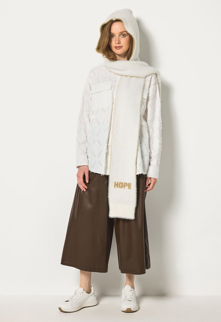 Hope Pu Leather Palazzo Trousers Brown