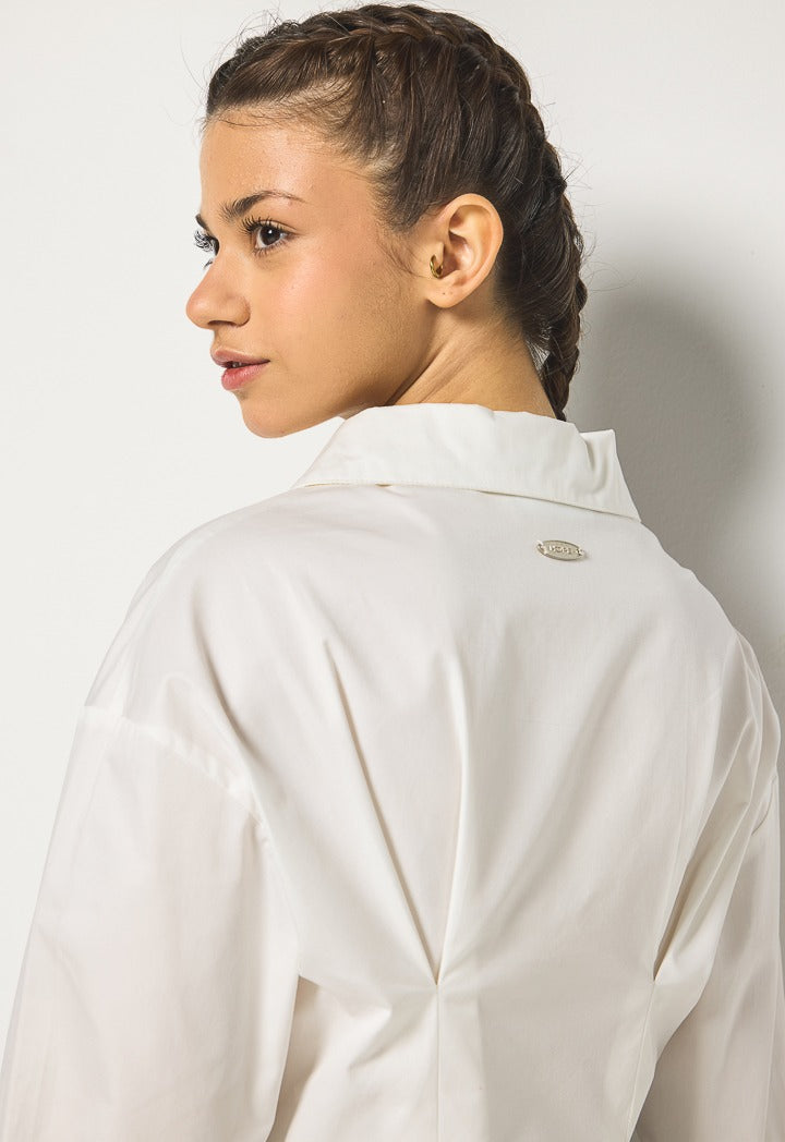 Hope Tie Corset Waist Shirt Off White