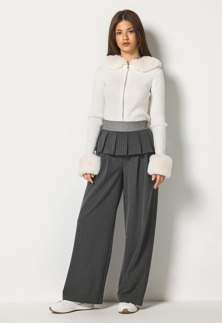 Hope Pleated Waist Trousers Grey